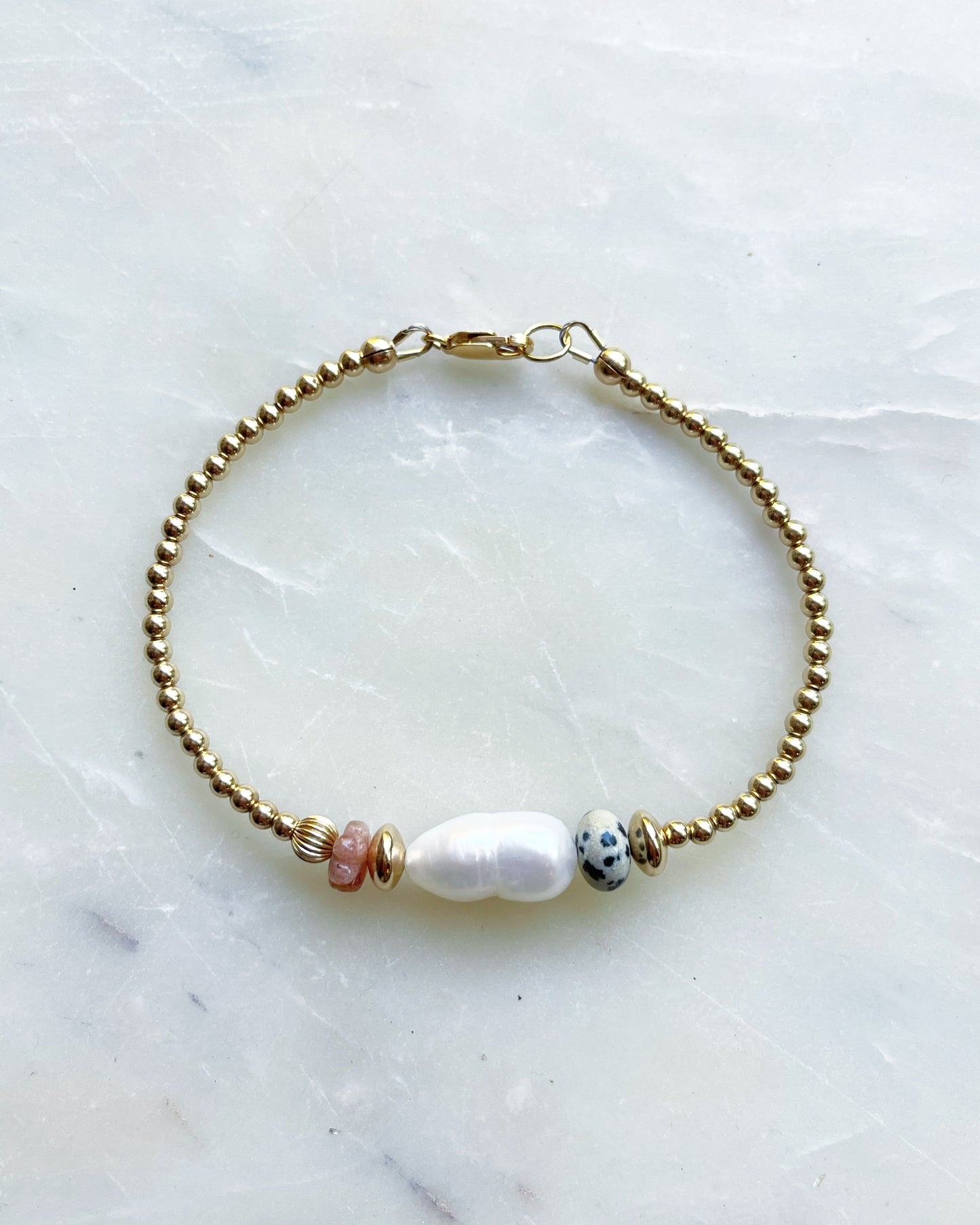 Pearl Jasper & Rose Quartz Bracelet