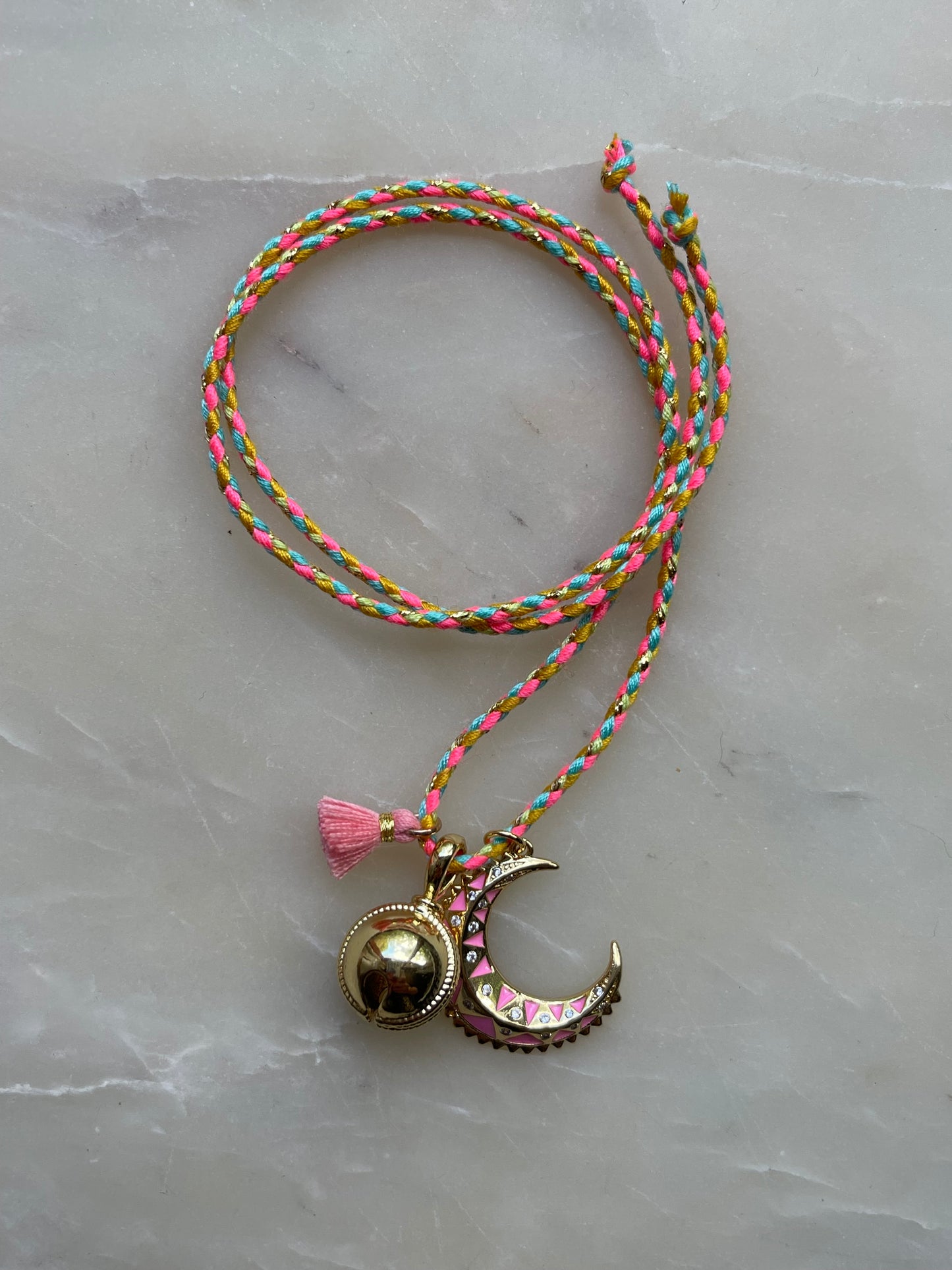 Neon Gold charm Necklace