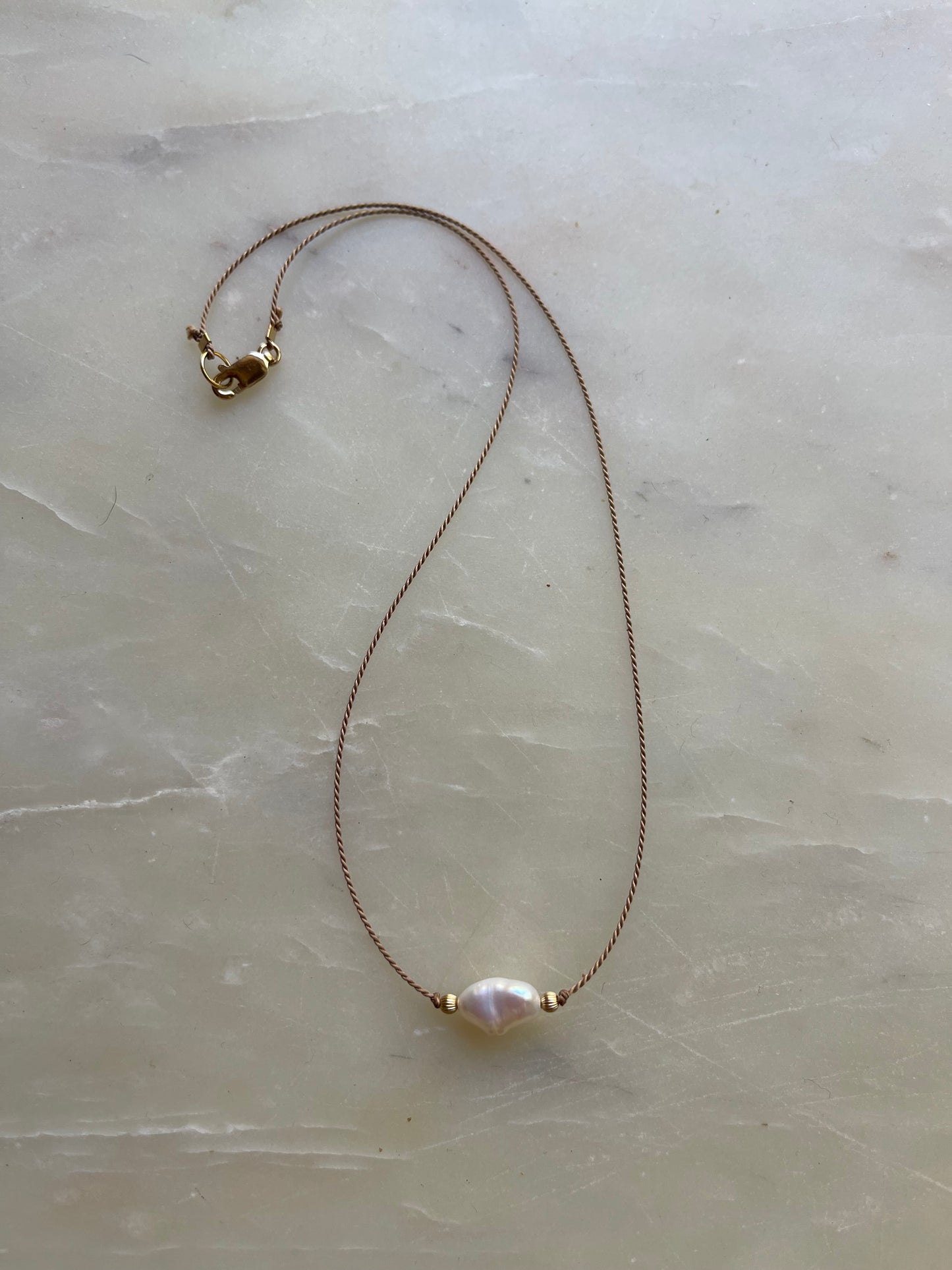 Pearl Silk Necklace