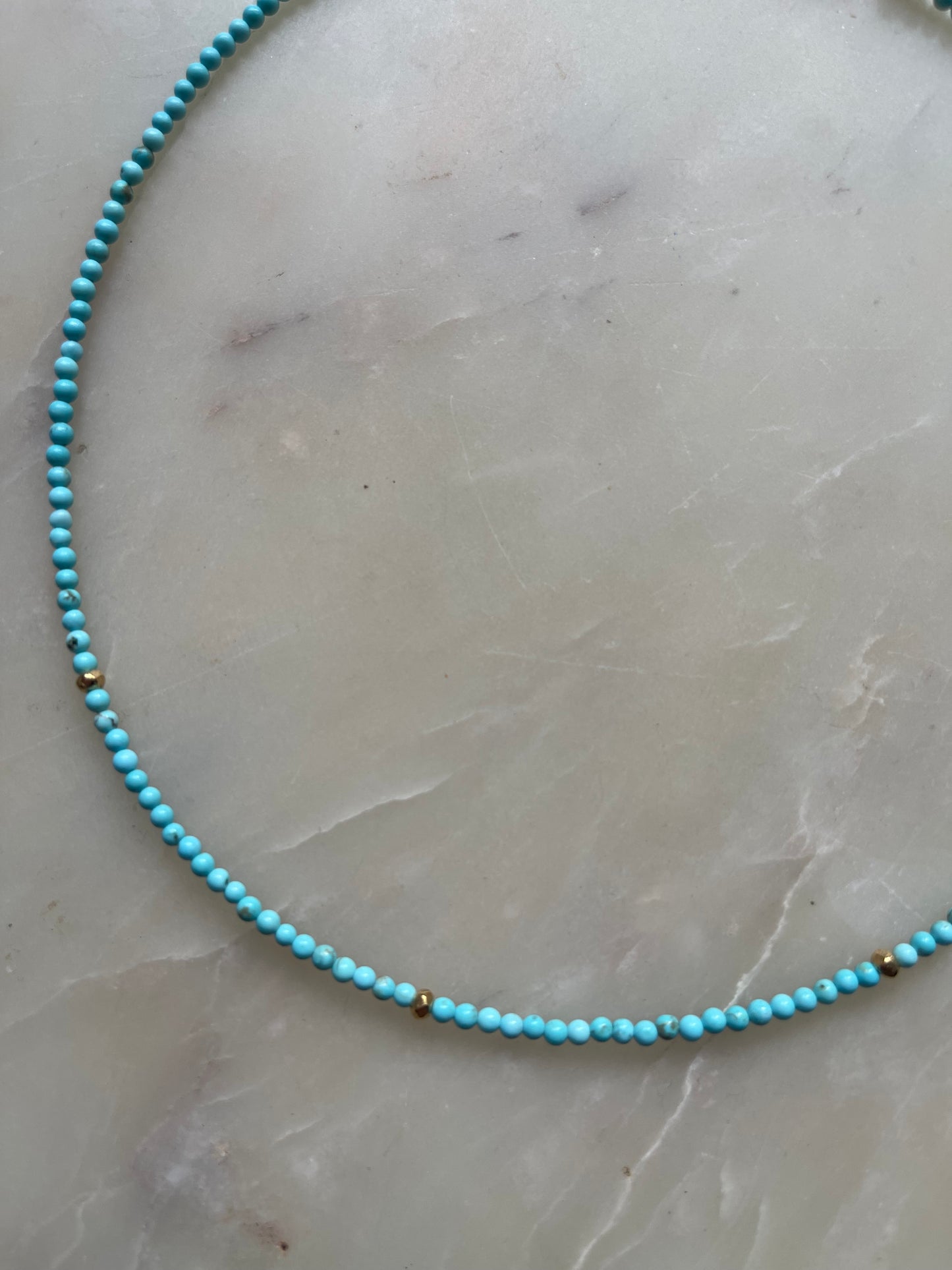 Gold Vermilion Stud Necklace in Blue