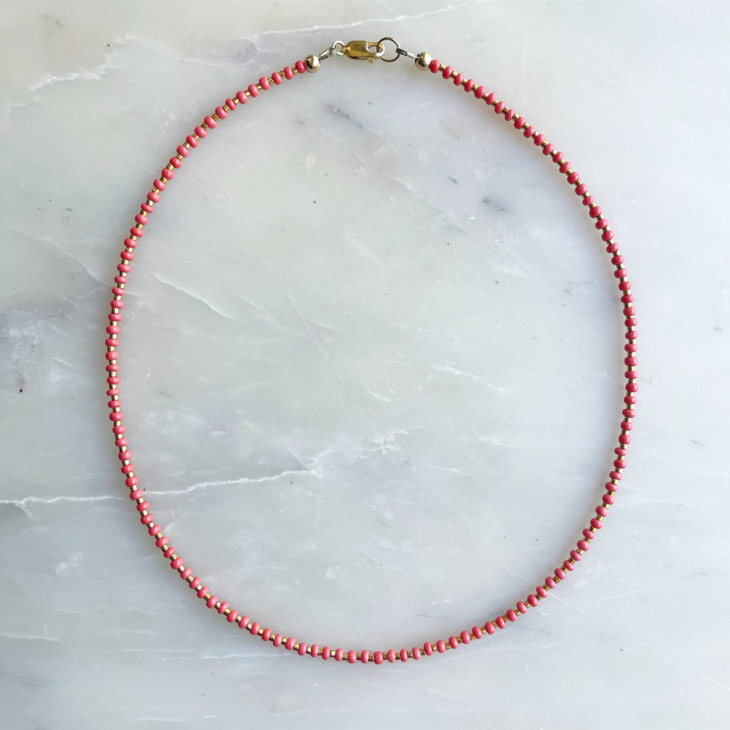Beaded Gold Necklace