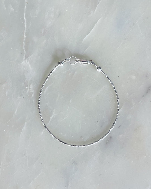 Liquid silver bracelet