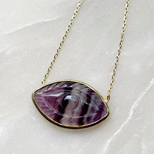 Carved Amethyst Necklace