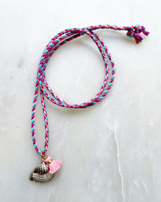 Tiny Shell Tie Necklace