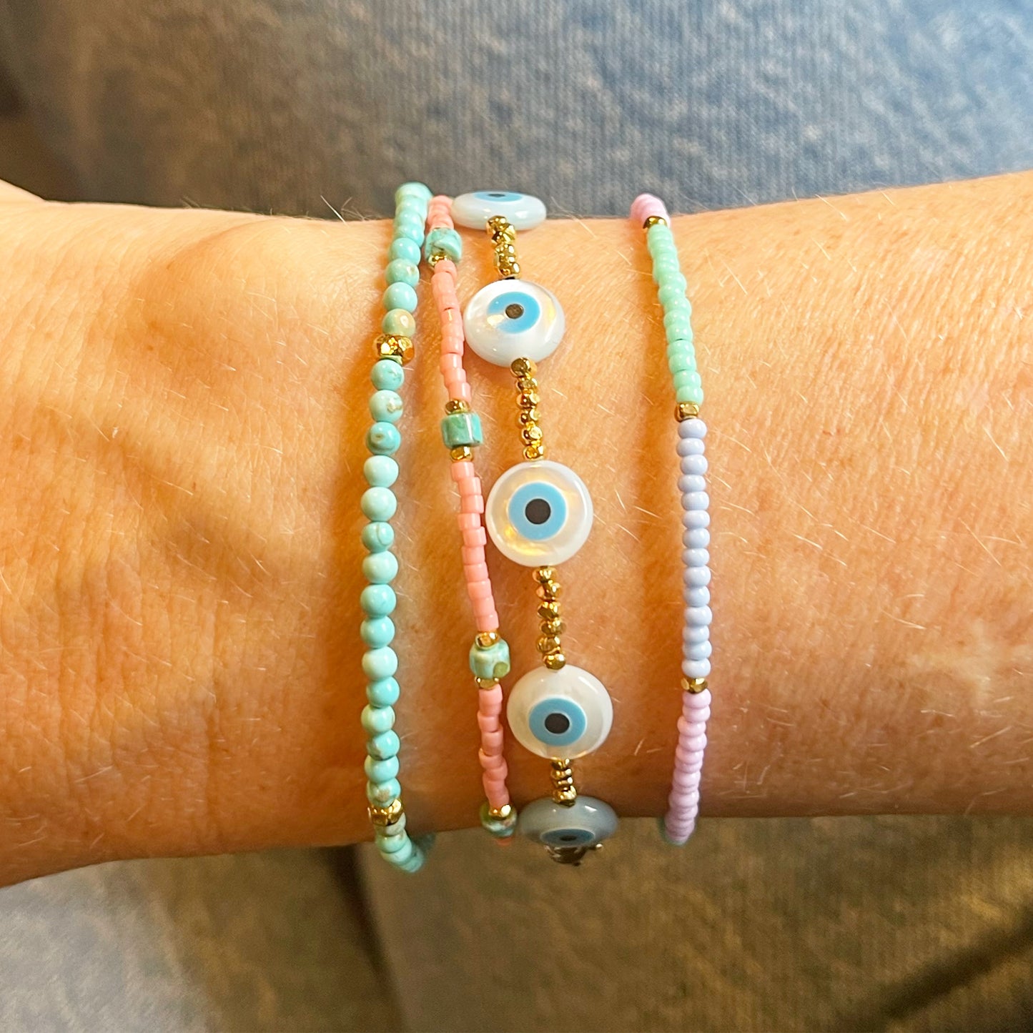 Mother of Pearl Eye Bracelet