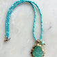 Mint Buddha Silk Necklace