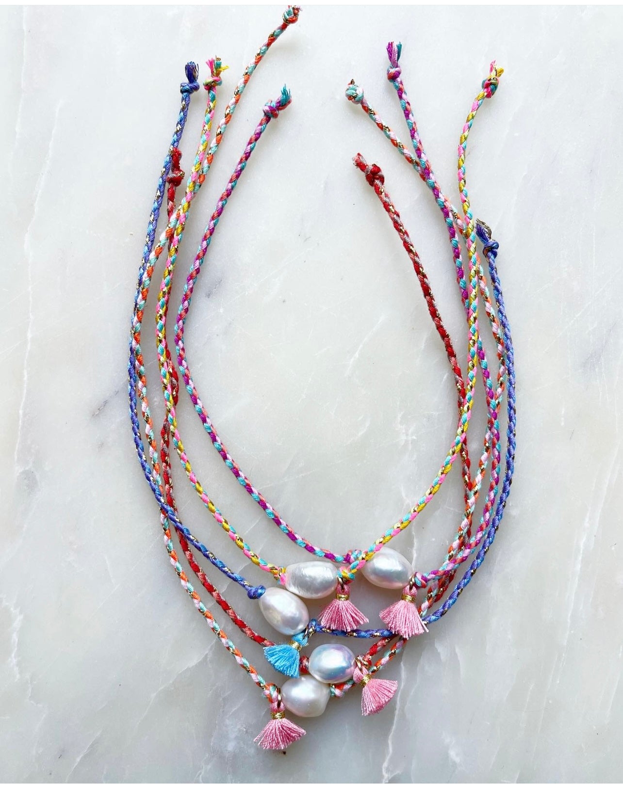 Tie on Bracelet/Anklet in Lilac