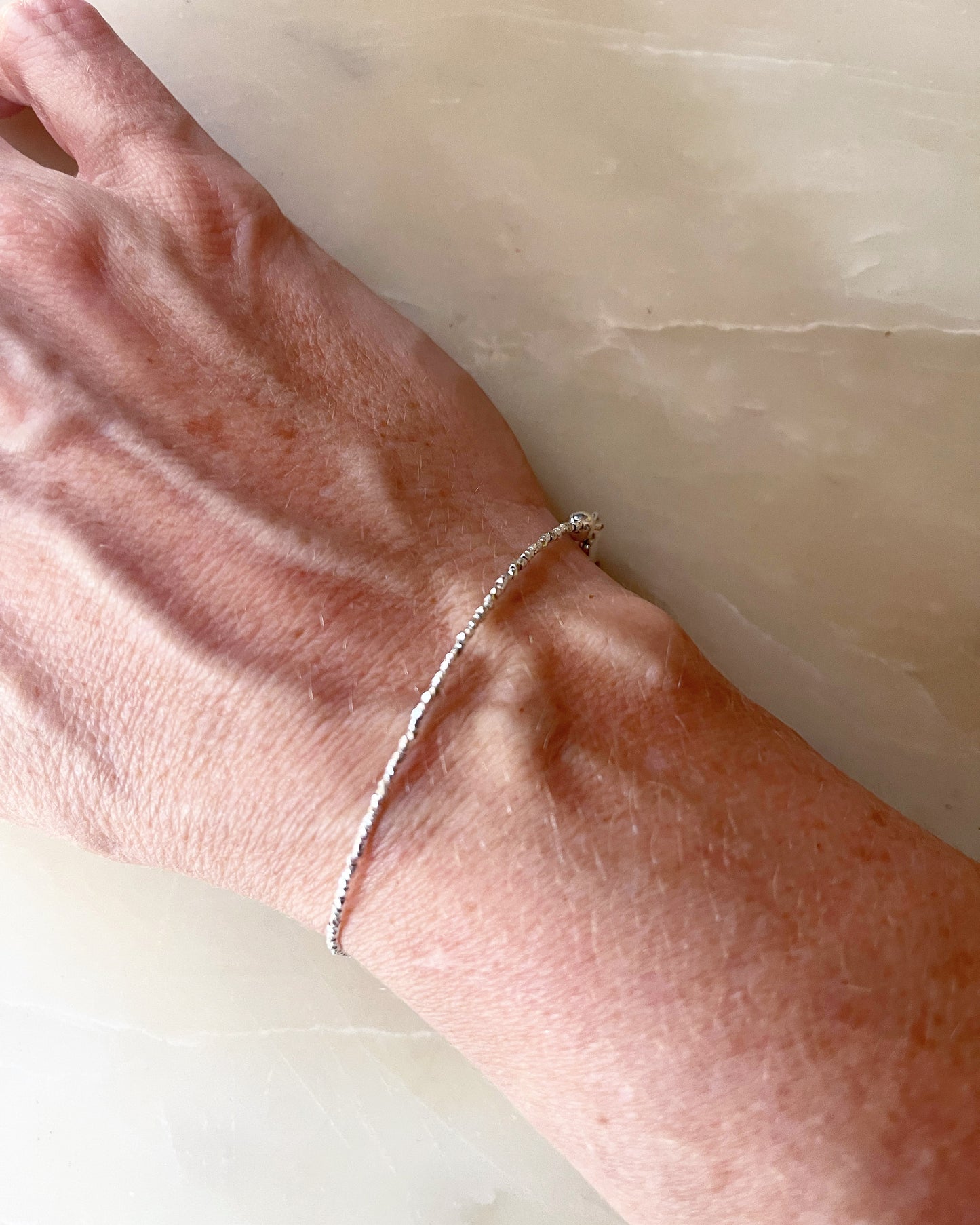 Liquid silver bracelet