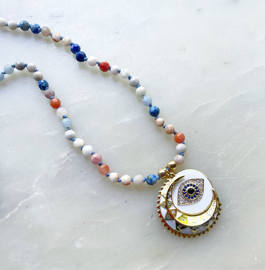 White Moon Necklace