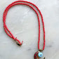 Coral Cresent Moon Necklace