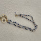 Crescent moon necklace hand tied agate