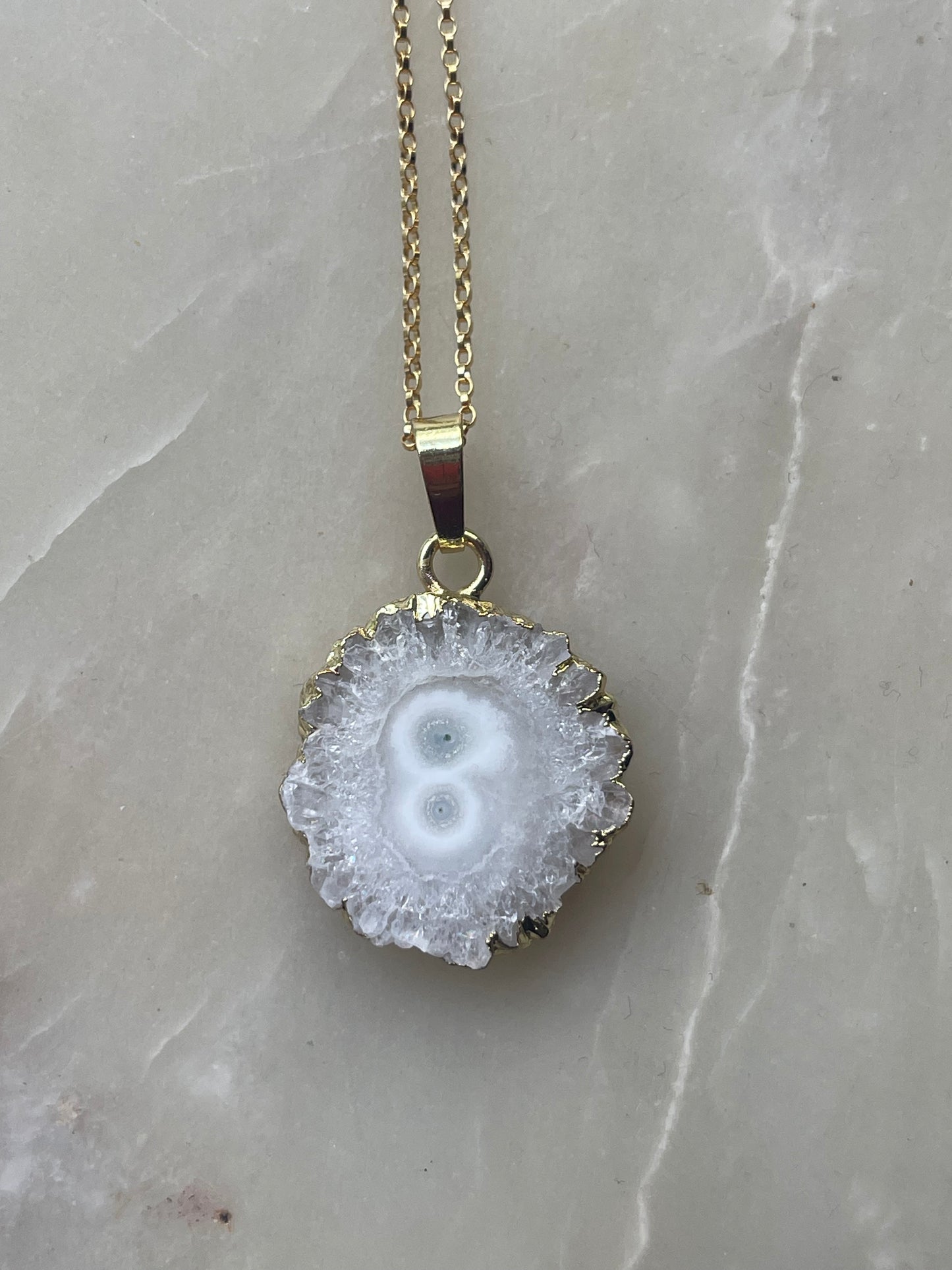 Sliced Agate Necklace