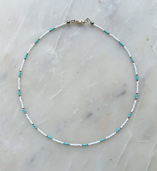 Mint Slice Satellite Necklace