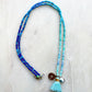 Midnight Blue Tassel  Necklace