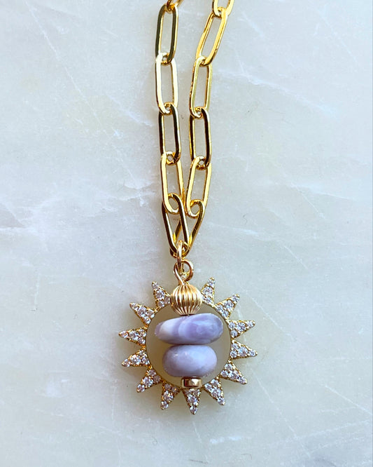 Lilac Charm Necklace