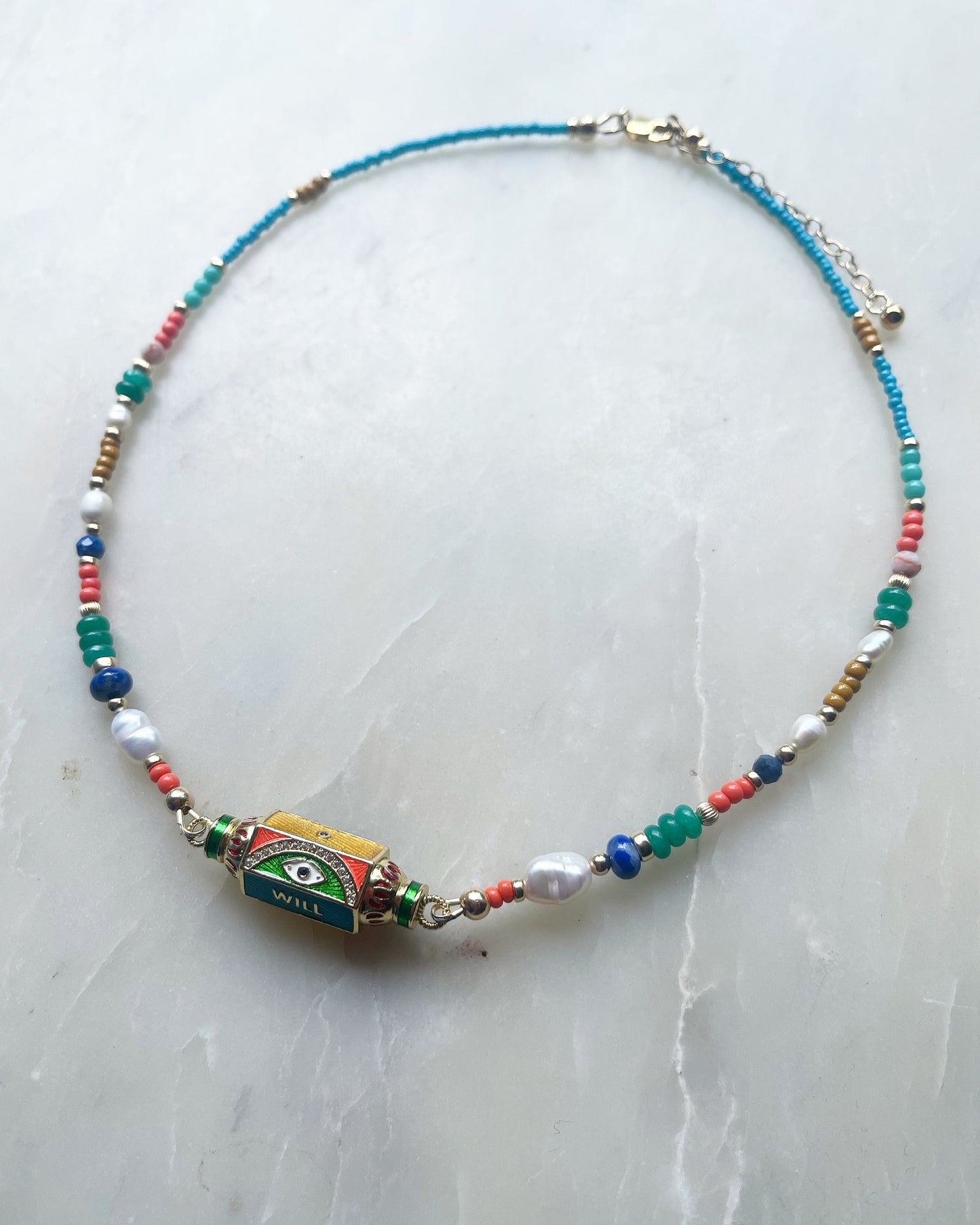 Enamel Connector necklace