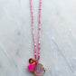 Hot Pink Buddha Tassel Necklace