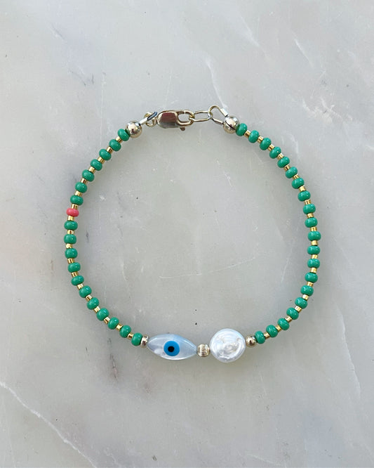 Limited Edition Eye Bracelet in Green