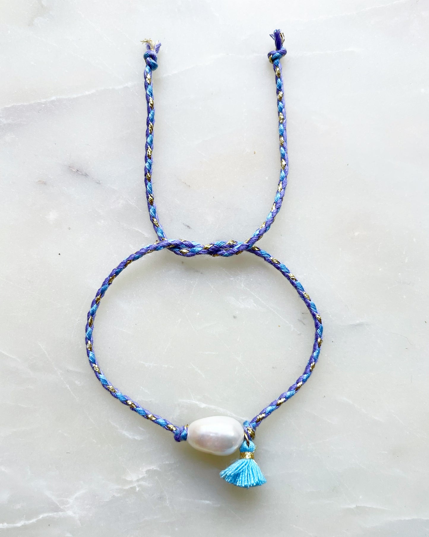 Tie on Bracelet/Anklet in Lilac