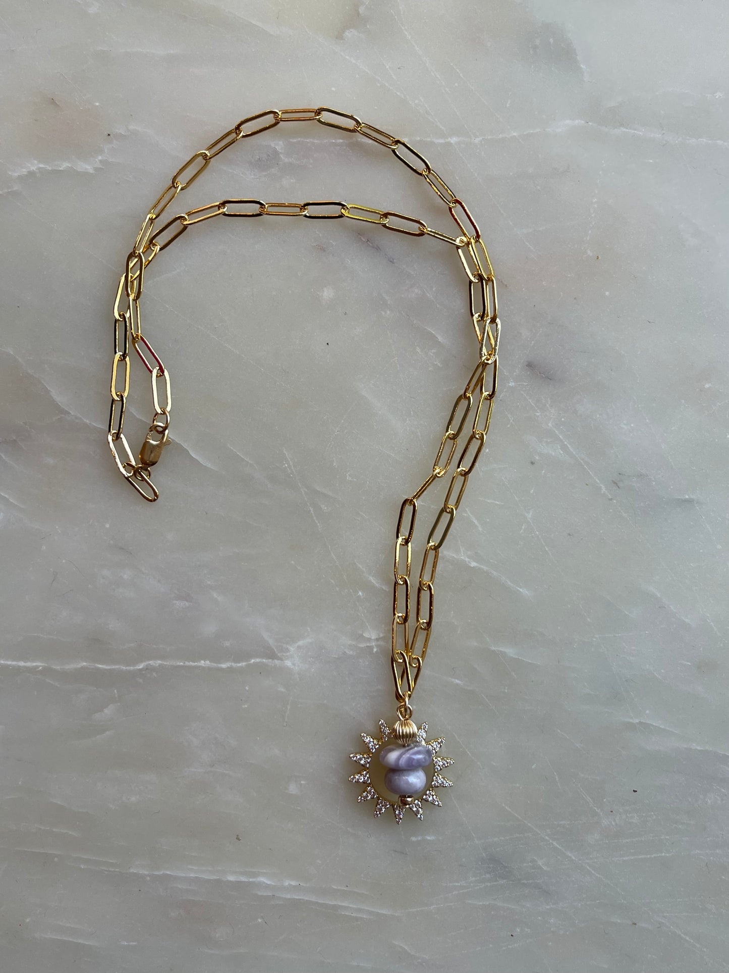 Lilac Charm Necklace