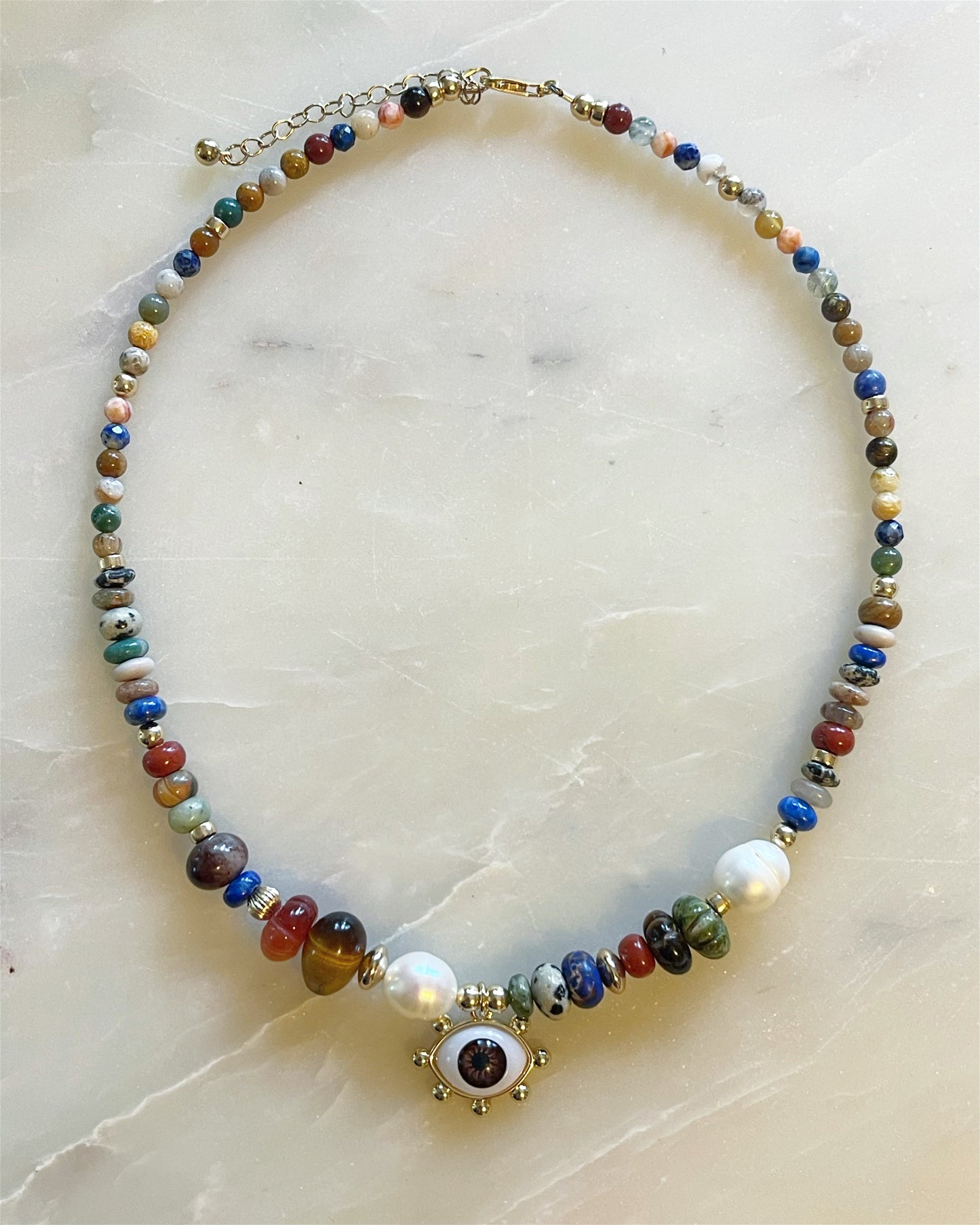 Earth Tone Eye Necklace