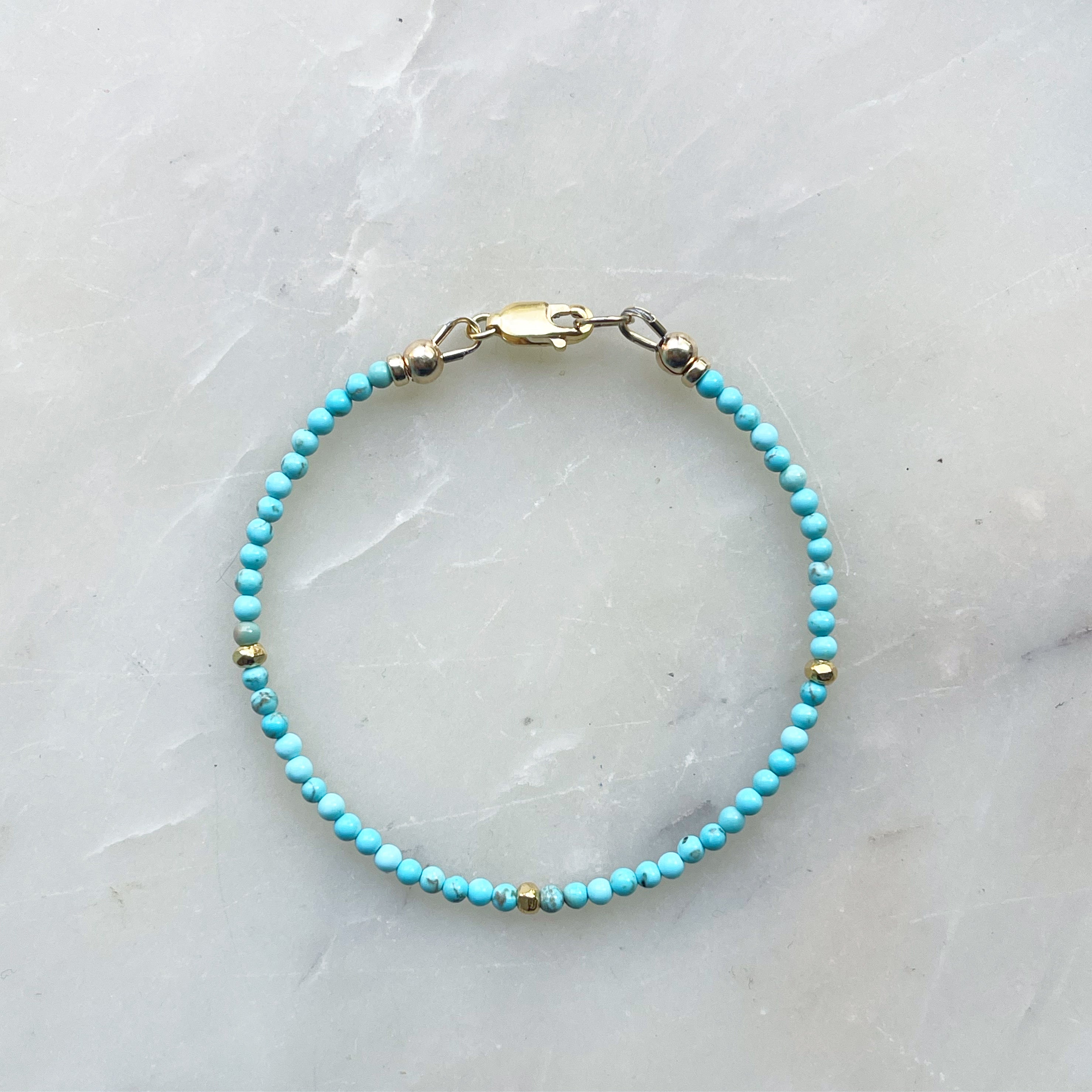 Blue Stone Bracelet 24k Gold – Kyra Stone