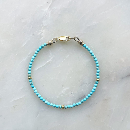 Blue Stone Bracelet 24k Gold