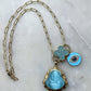 Baby Blue Buddha Chain Necklace