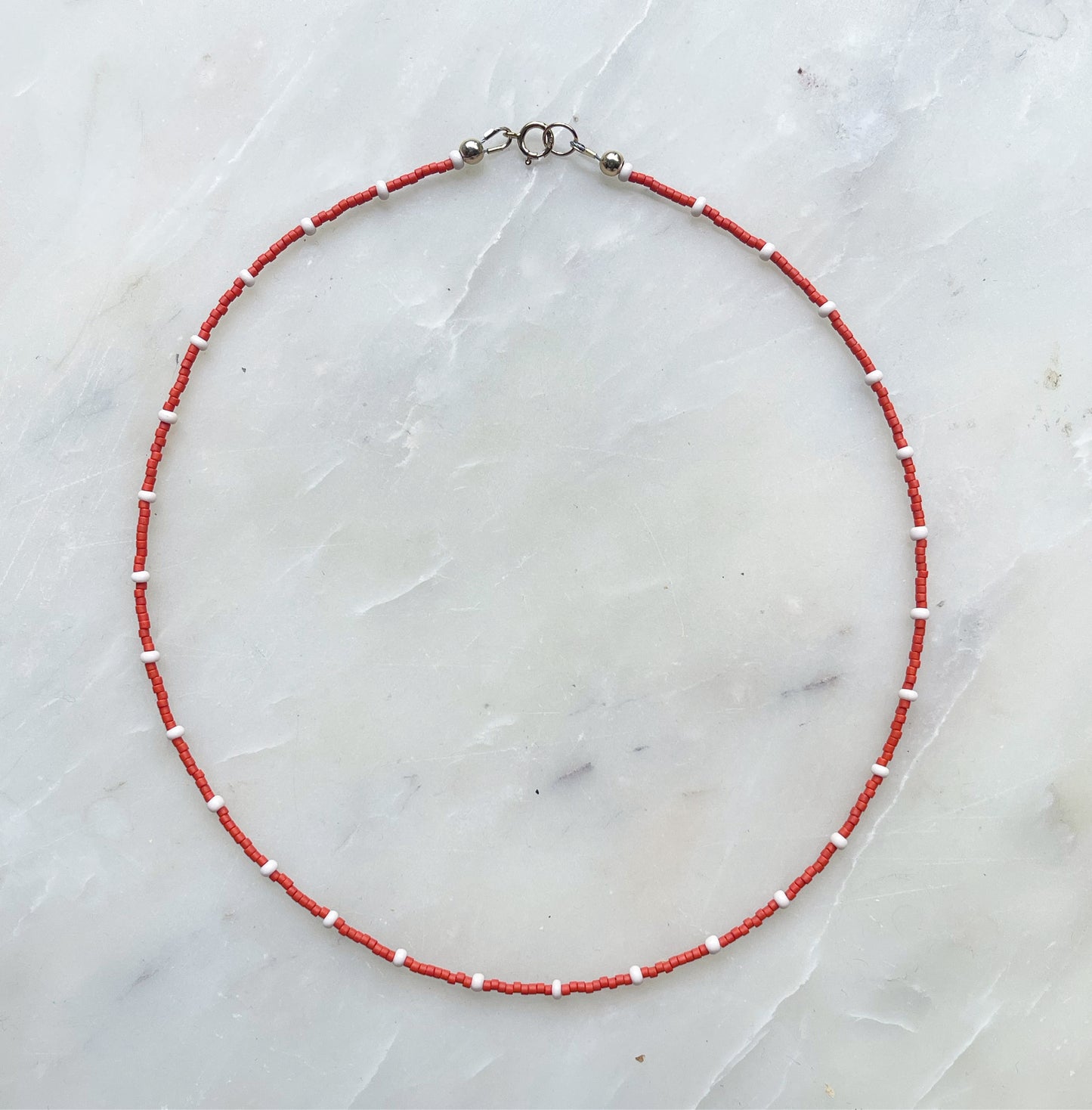 Terracotta satelite necklace