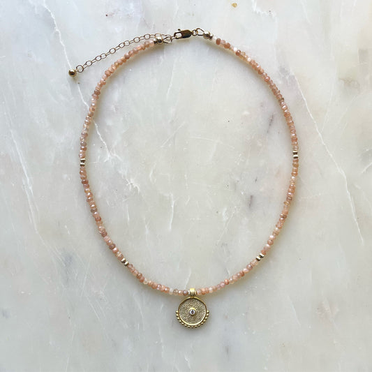 Peach Quartz Necklace