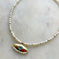 Freshwater Pearl Necklace  with Gold Eye