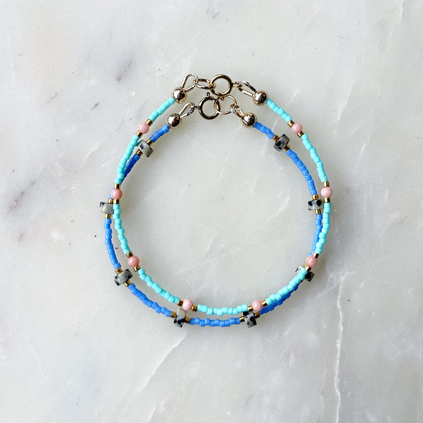 Mint & Apricot Bracelet