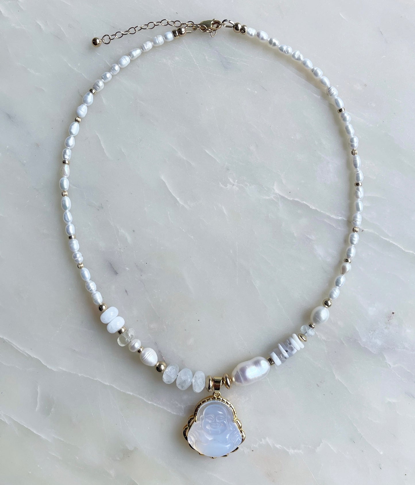 Pearl and Moonstone Buddha