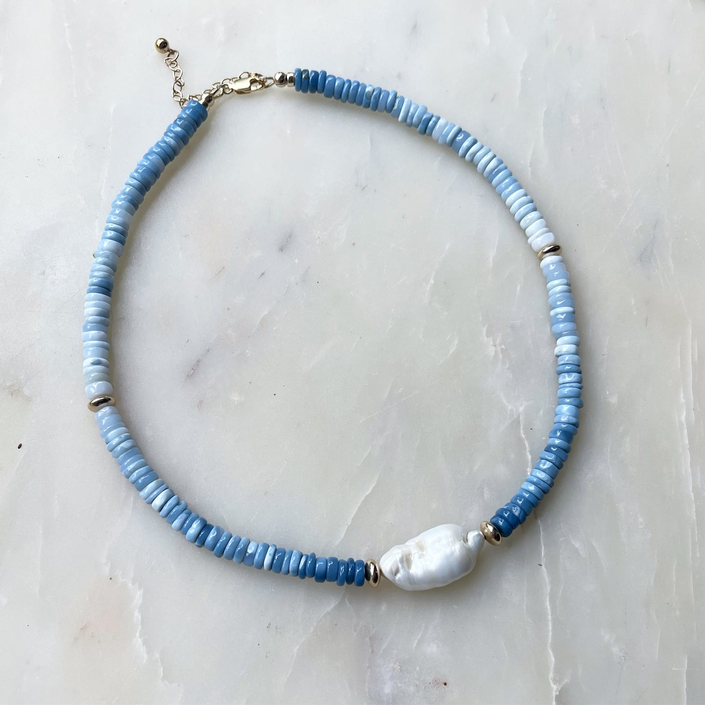 Large Pearl and Opal Necklace