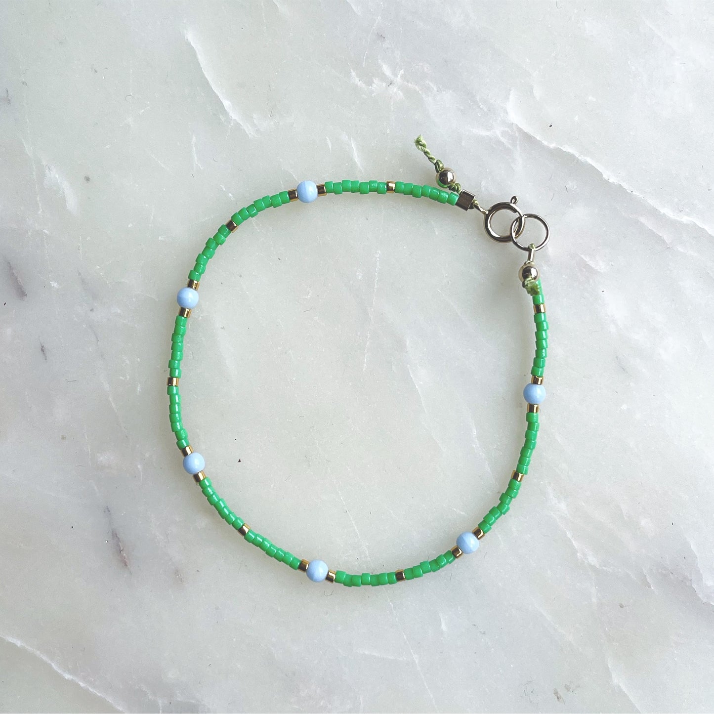 Green and Blue Agate Bracelet