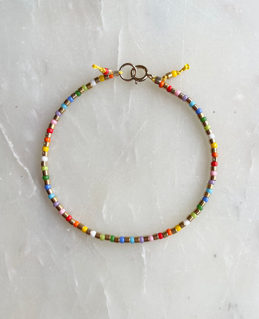 Rainbow with Gold Bracelet