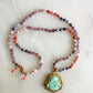 Jade Buddha on Mixed Semi Precious Stones
