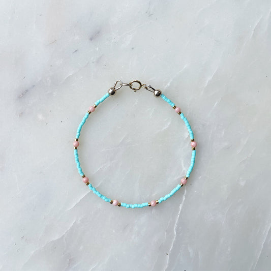 Mint & Apricot Bracelet