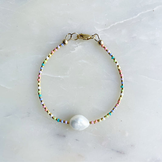 Pearl Bracelet Pastel Rainbow