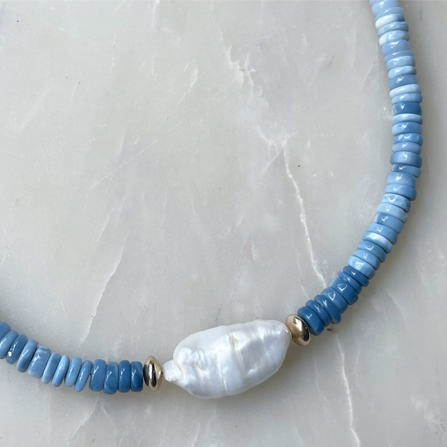 Large Pearl and Opal Necklace