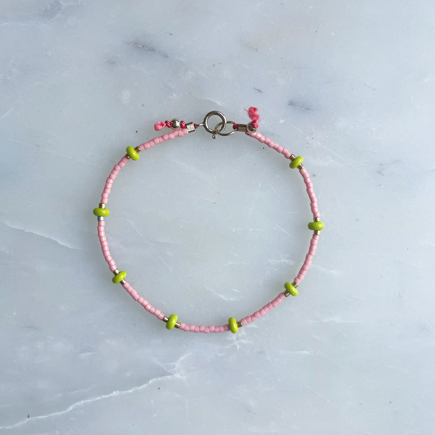 Salmon & Olive Bracelet